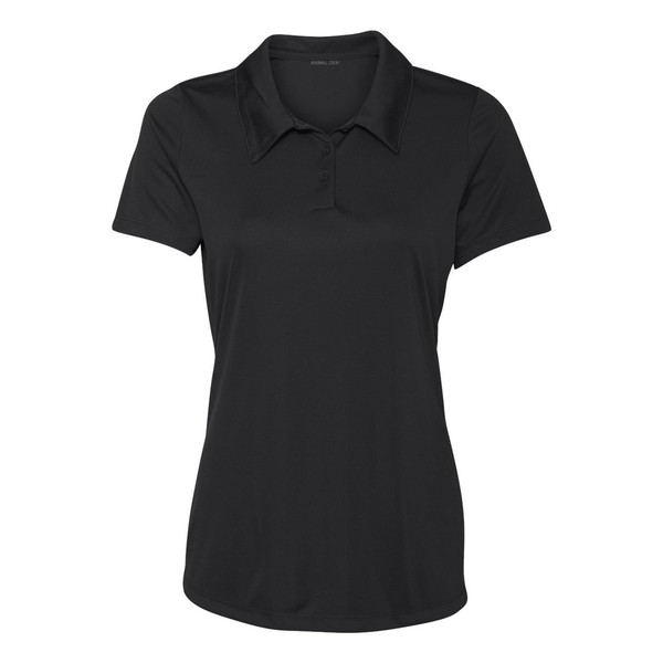 Women's Dry-Fit Golf Polo Shirts 3-Button Golf Polo's in 20 Colors XS-3XL Shirt Black-M