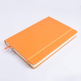 Guissi Classic Dotted Grid Bullet Notebook Journal Dot Hard Cover A5 Premium 100gsm Thick Acid-free Paper with Fine Inner Pocket Faux Leather Office School Supplies 144 Pages Designed in Florence