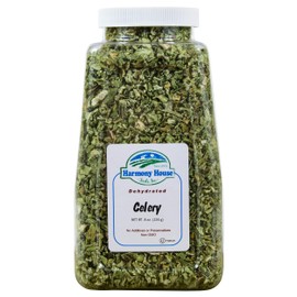 Harmony House Dehydrated Celery, Crosscut – Dried Vegetables for Cooking, Camping, Emergency Supply and More