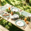 48 Pcs Silly Goose Paper Plates, Sage Green Stripe, 9