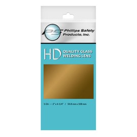Gold Welding Lens – Small 2″ × 4.25″ - Premium Schott German Glass - Gold-Coated Filter Plate (Gold Shade 9)
