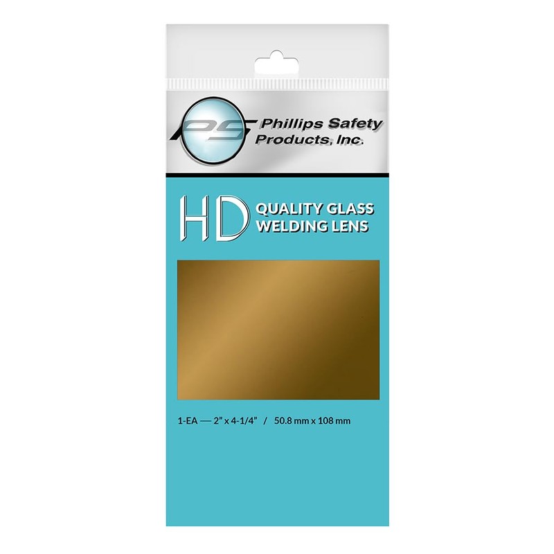 Gold Welding Lens – Small 2″ × 4.25″ - Premium