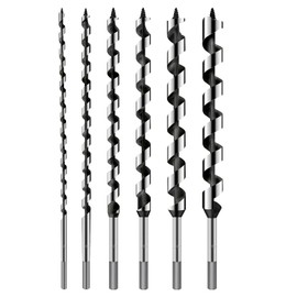 SD FACTORY Long Drill Bits for Wood,Auger Drill Bit for Soft and Hard Wood,12-Inch, 1/4"-7/8" Inch Hex Shank,Auger Drill Bit for Plastic,Drywall,and Composite Materials,6Pcs Set