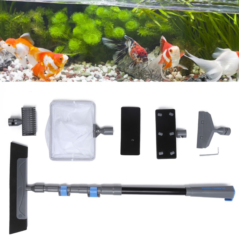 5 in 1 Aquarium Fish Tank Brush Long Handle Cleaning