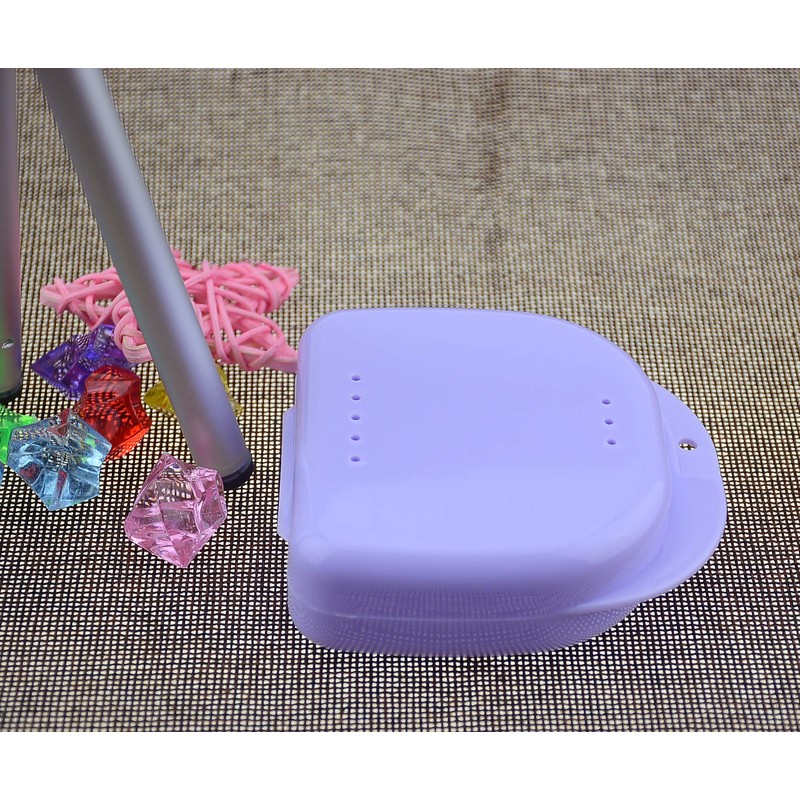 Wowlife Orthodontic Retainer Case Dental Container Denture Storage Boxes with