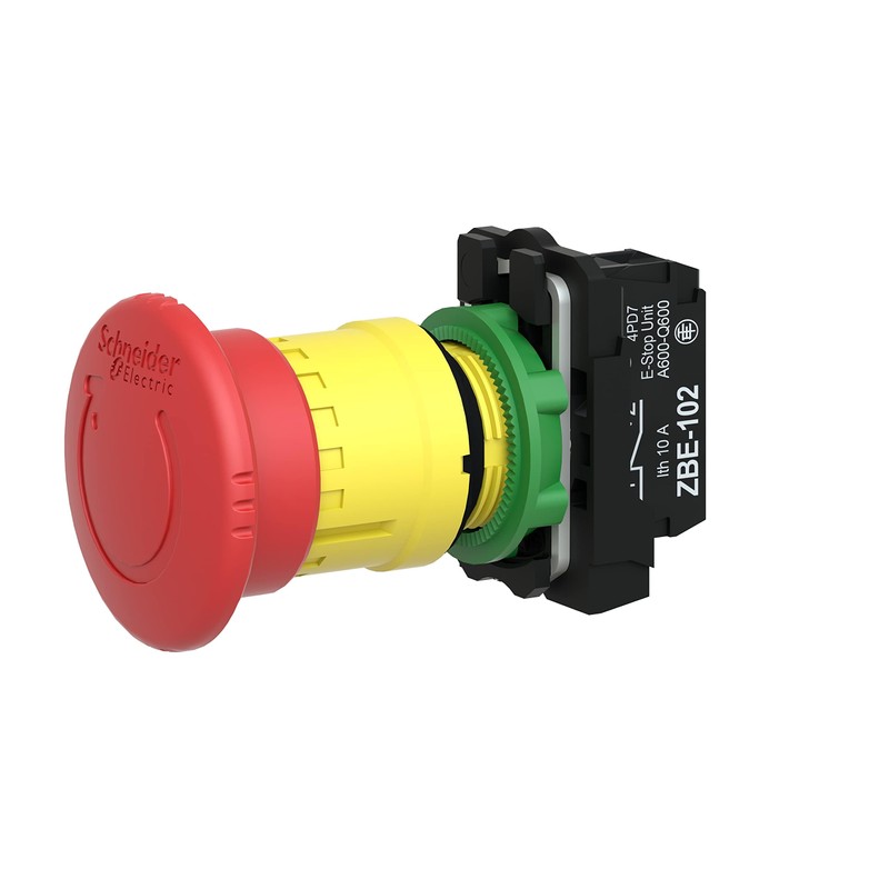 Emergency Stop Push Button, Plastic, Red