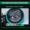 Hong Sen R410A, R32 Single AC Charging Gauge, 800 PSI