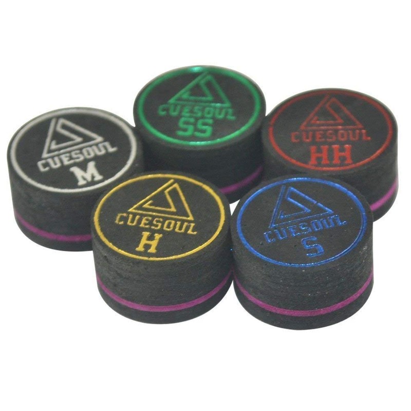 CUESOUL 5 Pieces 14mm 9 Layer Pool Cue Tips -