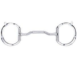 Myler Eggbutt with Hooks with Stainless Steel Forward Tilt Ported Barrel MB 36, 5 1/2"