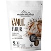 Harina de trigo integral KAMUT (3 libras), ideal para pan integral y hornear, totalmente natural, orgánica USDA, certificado OU Kosher, molida de grano antiguo, bolsa resellable a granel