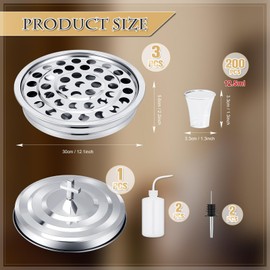 Zhehao 3 Sets Holy Communion Trays for Churches with Lid, Churches Cup Fillers, 100 Disposable Communion Cups (Silver)