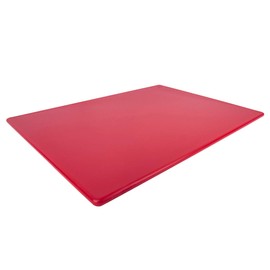 Commercial Grade Red Cutting Board - 24 x 18 Extra Large 1/2" Thick for Meats, Superior HDPP Plastic, NSF and Food Service Ready