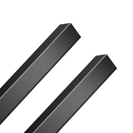 2PCS Black Aluminium Wall Corner Protector Guard 1.6x1.6x48” Corner Trim Molding L Metal Edge Protectors for Walls Corner Guards