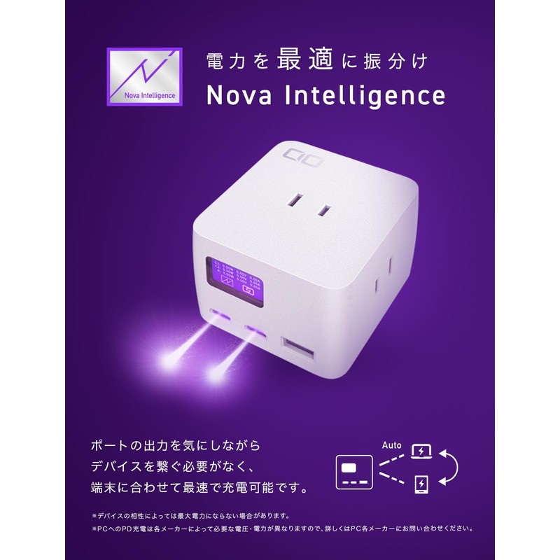 CIO Polaris CUBE DESK PD Desktop Power Strip, 65W, Nova