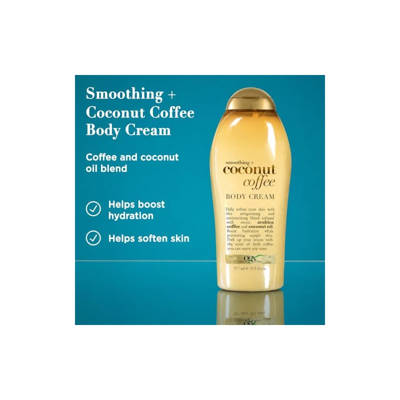 OGX, Crema Corporal Suavizante de Coco y Café, 577 ml