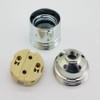 E27 Lamp Socket Chrome Metal with Smooth Coating and ISO