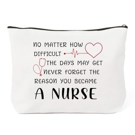 QONCV Cosmetic Bags, Best Nurse Gifts for Women Birthday Christmas, Presents for Nurse Nursing, Make Up Bag
