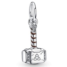 Lkwidi Charm Family Heart Animal Charm Pendant 925 Sterling Silver Charm Bead Pendant for European Bracelets and Necklaces, Silver, Cubic Zirconia