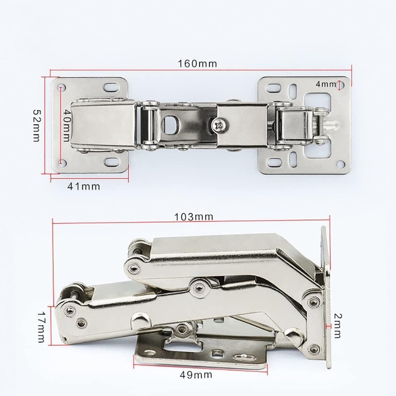 170 Degree Hinges Frameless Cabinet Door Hinges Hidden Hydraulic Adjustable