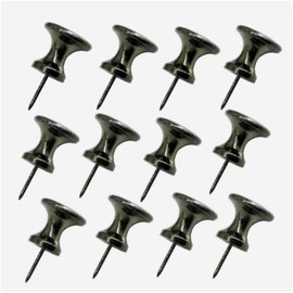 Metal 35Pcs Jumbo Push Pins, Large Push Pins for Cork Board Big Black Thumb Tacks for Wall Hangings Office Home Classroom Decoration 0.98 Inch
