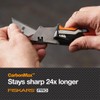 Fiskars Pro Retractable Folding Utility Knife, Box Cutter with Long-Lasting