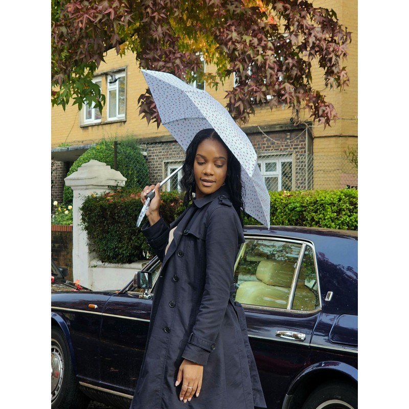 Fulton Tiny-2 Umbrella, Compact Lightweight Travel Umbrella (Ditsy Leopard)