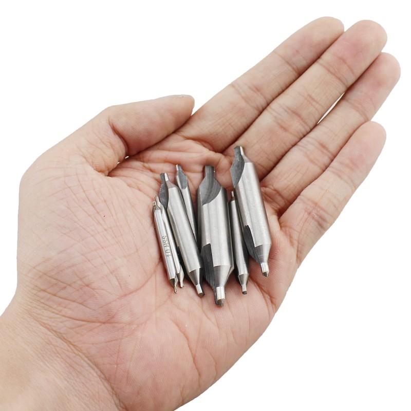 TAODAN 7PCS Silver High Speed Steel Centre Drill Bit Set