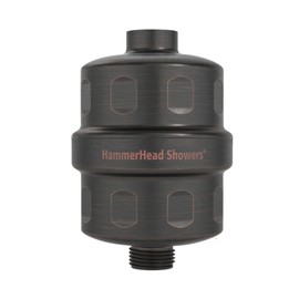 HammerHead Showers® Solid Metal Shower Head Filter – KDF 55 Shower Filter, High Pressure Universal Shower Filters to Remove Toxic Chemicals – Removes Chlorine and Heavy Metals – Oil Rubbed Bronze
