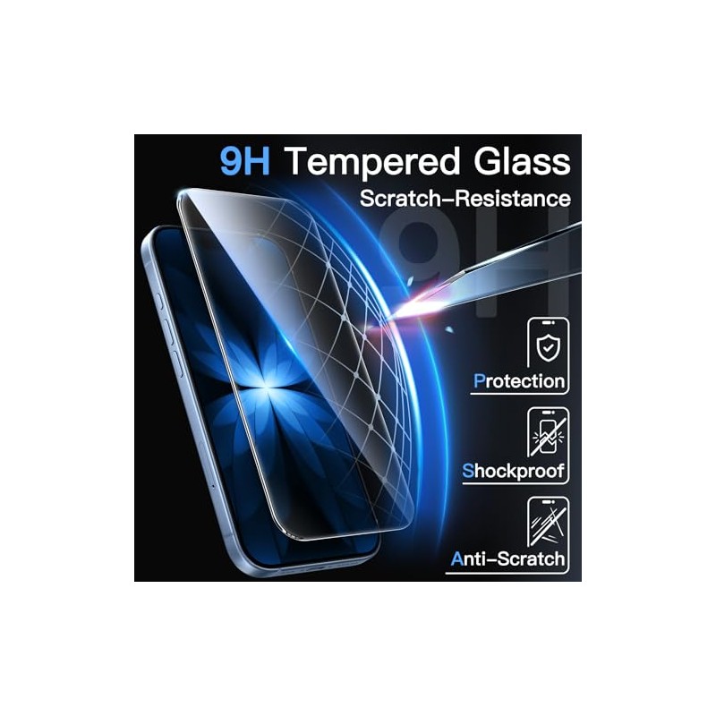 JETech Protector de pantalla para iPhone 17 de 6.3 pulgadas,