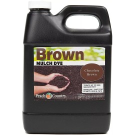 Peach Country Premium Mulch Color Concentrate - Qt, Gal, 2.5 Gal. - Your Choice - Chocolate Brown- 1 quart