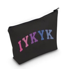 JXGZSO Bisexual Gift Bi Pride Gift Purple Blue Pink Bi Pride Queer Owned Bi IYKYK Cosmetic Pouch Bag (IYKYK Bag)