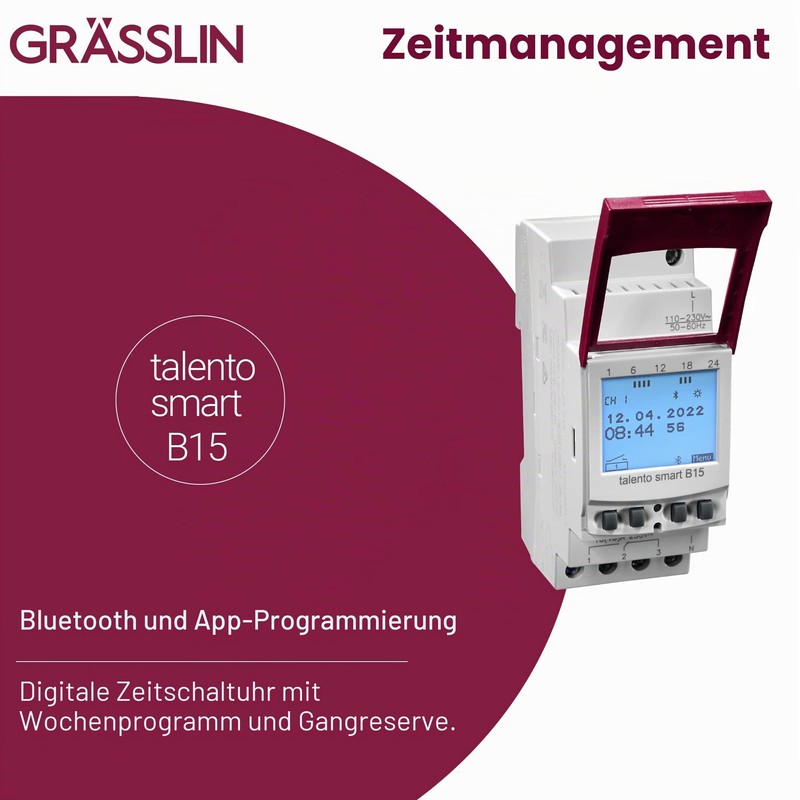 Grässlin Talento Smart B15 43.02.0001.1 1-Channel Timer Digital App