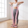6-tube Pedal Resistance Bands with Handle，Sit-Up Training Equipment(pink)