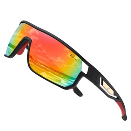 Bevi Gafas de sol deportivas polarizadas TR90 con marco irrompible para hombres y mujeres, para correr, ciclismo, béisbol, 2518C2