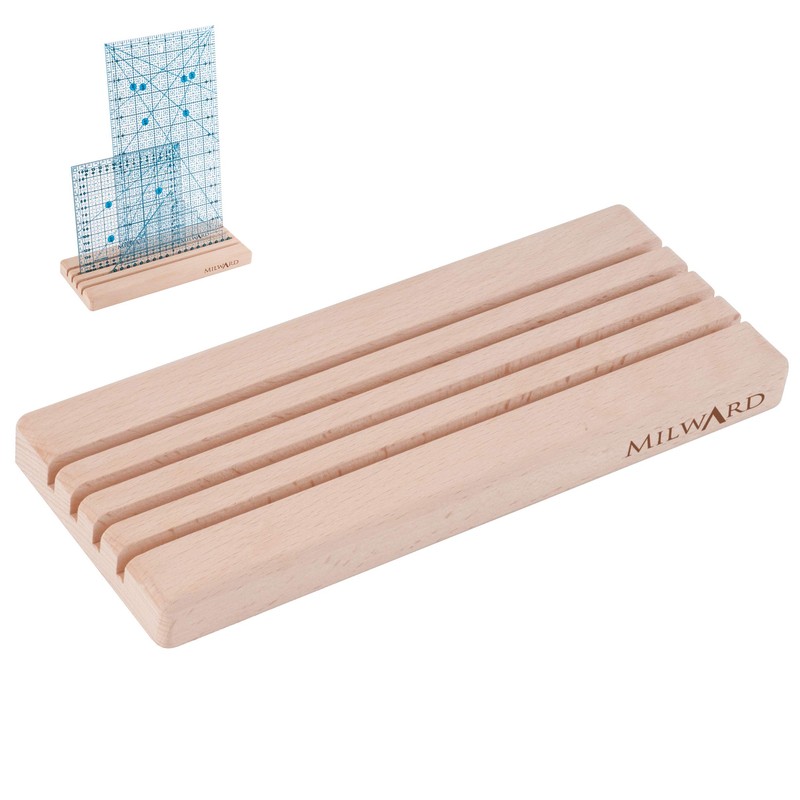 Milward 2159003 Ruler/Template Rack, Beech Wood, 25 x 10cm