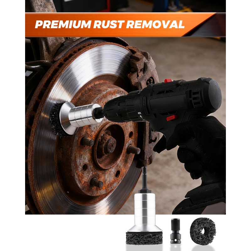 Wheel Brake Hub Cleaning Disc,Cleaner Resurfacing Tool Metel Hub Drill