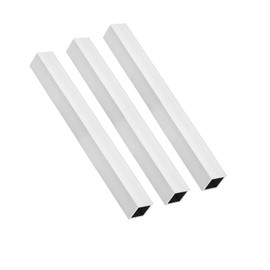 TA-VIGOR 3Pcs 6063 Aluminum Square Tube, 20mm x 20mm x 0.8mm Wall Thickness 200mm Length Seamless Straight Pipe Rectangular Tubing for Industrial Housing Construction