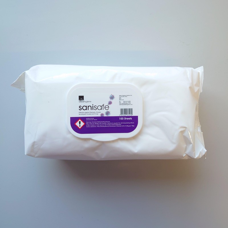 Allied Hygiene Sanisafe 4C Anti-Viral Wipes 100 Pk