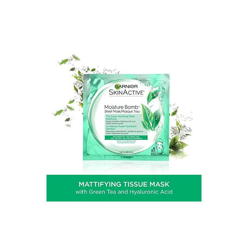 Garnier SkinActive Moisture Bomb The Super Hydrating Mattifying Sheet Mask,