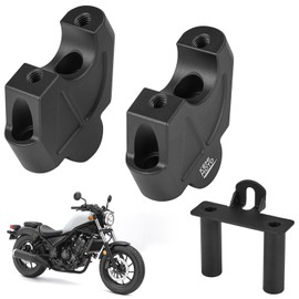 KEMIMOTO Motorcycle Handlebar Risers with Dashboard Bracket Compatible with Rebel CMX 300 500 1100 2017-2025 Raised 27mm/1 Inch Height Handle Bar Clamp Riser Rebel Accessories