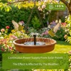 12 Inch Hanging Solar Bird Bath Fountain, Brown Outdoor Garden