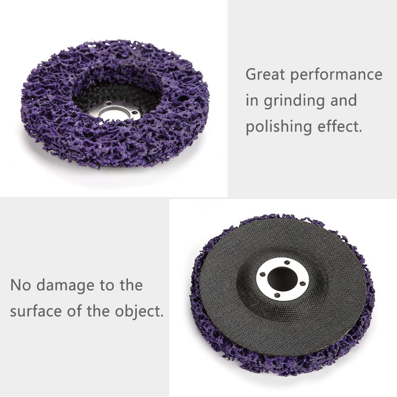 5Pcs 100mm Poly Strip Wheel Disc Paint Rust Removal Tool