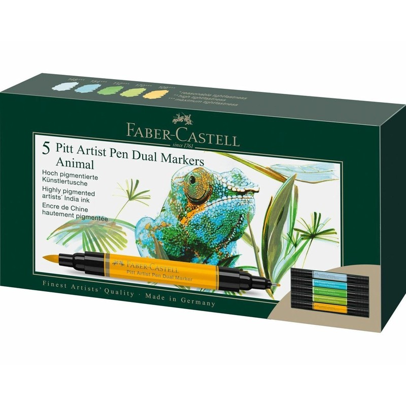 Faber-Castell PAP Dual Marker 5x Animals Ink Pen