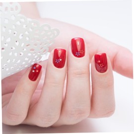 Ipetboom Nail Art Sequins 6 Sets of Five-Pointed Star Glitter Independence Day Theme Chic Charming Nail Decorations for Women Girls