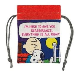 Marimo Craft SNOOPY SPMS-072 Blister Drawstring Vivid Color, Snoopy Red, W3.5 x H4.7 inches (90 x 120 mm)