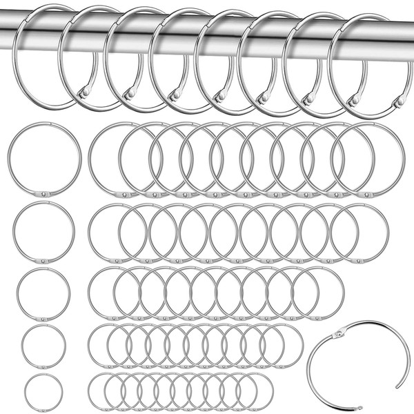 Pack of 50 Bookbinding Rings, Index Cards Rings 25/30/35/40/50 mm,
