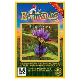 Everwilde Farms - 1000 Bottle Gentian Native Wildflower Seeds - Gold Vault Seed Packet