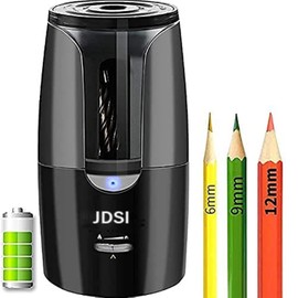 Chargeable Electric Pencil Sharpener,Suitable for Use: 6-12mm Pencils (Black with Replacement blad)