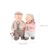 Homoyoyo Loving Elderly Couple Figurines Resin Old Married Couple Ornament