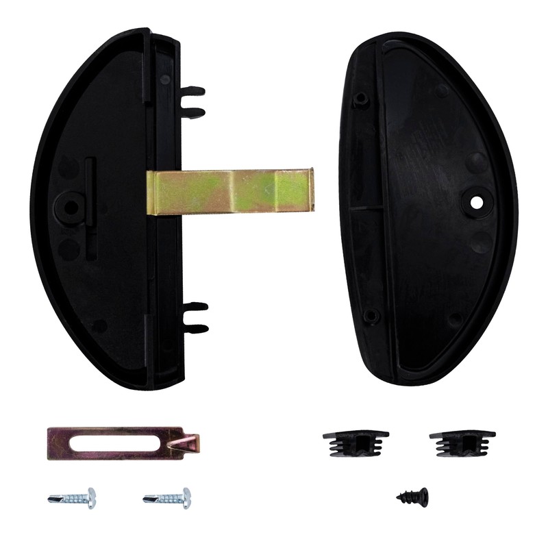 CRL A255 Black Sliding Screen Door Latch and Pull